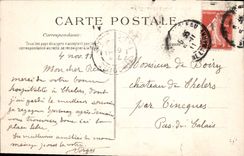 VINTAGE POSTCARD Palate of Fontainebleau Court of the Good-byes Seen of the terrace