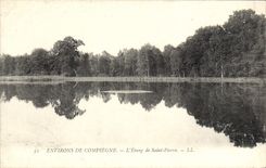 Alrededores de la POSTAL de la VENDIMIA de Compiegne la charca del Saint Pierre