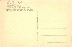 VINTAGE POSTCARD Morienval Frontage of the Notre Dame Church Old abbey church of Benedictines