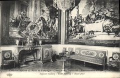 Galería del paladar de Compiegne de la POSTAL de la VENDIMIA de las tapicerías Fainding de Esther