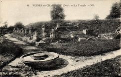 VINTAGE POSTCARD Ruins of Champlieu the Temple