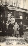 Armisticio del coche de Compiegne de la POSTAL de la VENDIMIA