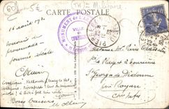 Armisticio del coche de Compiegne de la POSTAL de la VENDIMIA