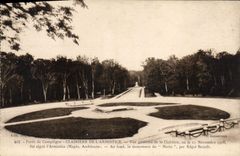 Claro del taladro de Compiegne de la POSTAL de la VENDIMIA del armisticio de Militaria