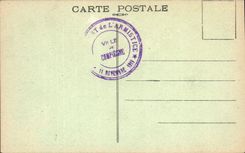 Taladro de la POSTAL de la VENDIMIA del coche de Compiegne del armisticio de Militaria