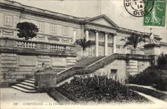 Taladro de la POSTAL de la VENDIMIA de Compiegne el castillo y el parque