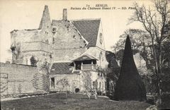 VINTAGE POSTCARD Senlis Ruins of the Castle Henri IV
