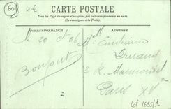 POSTAL Compiegne de la VENDIMIA estatua el arco de Jeanne D