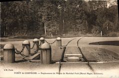 Taladro de la POSTAL de la VENDIMIA del sitio de Compiegne del coche del foch del mariscal
