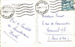 POSTAL MODERNA Grasse el Bandstand del curso la ciudad vieja