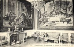 Castillo de la POSTAL de la VENDIMIA de las galerías de Compiegne de las tapicerías