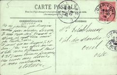 Castillo de la POSTAL de la VENDIMIA de las galerías de Compiegne de las tapicerías