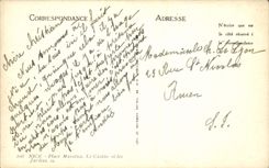 CPM Nice Place Massena Le Casino et les jardins