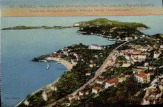 CPA Beaulieu Vue Generale et Saint Jean Cap Ferrat Vue prise de la nouvelle corniche