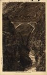 CPA Les gorges de Daluis Vallee de Guillaumes Le pont suspendu du Trams