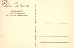 CPA Eze Le Village Vu A Travers Les Oliviers