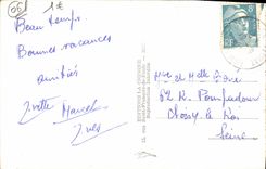 VINTAGE POSTCARD Holy Jean Cape Ferrat View Taken De Villefranche