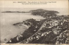 CPA Beaulieu Vue Generale Et Saint Jean Cap Ferrat Vue prise de la nouvelle corniche
