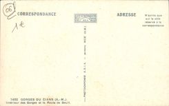 VINTAGE POSTCARD Falls Of Interior Cian of the throats and the road of Beuil