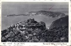 CPA Eze Vue Sur Le Village Et Le Cap Ferrat