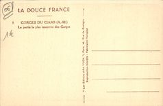 VINTAGE POSTCARD Falls Of Cians the Part More Resserree Of the Falls