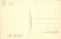 VINTAGE POSTCARD Valley De I' Aude Limoux the Church Holy Martin