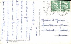 Jardín público de Lezignan Corbieres de la POSTAL de la VENDIMIA