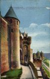 CPA Carcassonne Les Defenses Exterieures Avant Porte du chateau