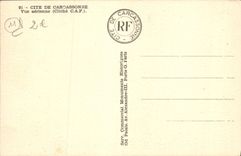 CPA Carcassonne Vue aerienne