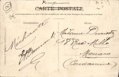 CPA Menton La Plage Par Un Coup De Mer