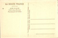 Panorama de la POSTAL de la VENDIMIA Niza tomado del castillo