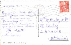 POSTAL MODERNA Niza caminata del inglés