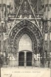 CPA Troyes La Cathedrale Grand Portail
