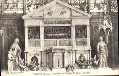 CPA Troyes Interieur De I'Eglise St Jean La Cene