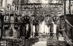 CPM Troyes Eglise Sainte Madeleine Jube gothique