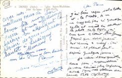 CPM Troyes Eglise Sainte Madeleine Jube gothique