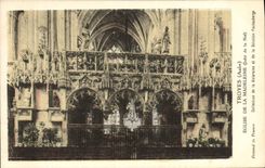 VINTAGE POSTCARD Troyes Church Of the Madeleine Jube of the nave