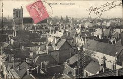 VINTAGE POSTCARD Troyes Western Panorama