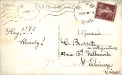 VINTAGE POSTCARD Menton Basle De Garavan Border