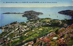 VINTAGE POSTCARD Beaulieu On Sea And the Roads De Villefranche Seen Of the Large Cornice