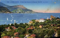 VINTAGE POSTCARD the Dimension Of Holy Azure Jean Cape Tag and the point of the Cape d' Ail