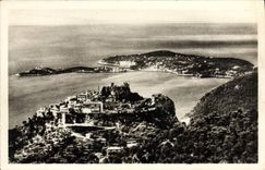 CPA Eze Vue Sur Le Village Et Le Cap Ferrat