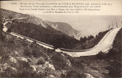 CPA Route de la grande corniche de Nice A Menton Ancienne Voie Romaine