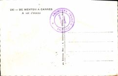 CPA De Menton A Cannes A Vol Doiseau