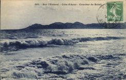 VINTAGE POSTCARD On I' Esterel Dimensions Azure Sunset