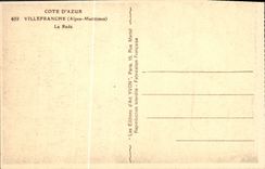 CPA Villefranche La Rade Bateaux