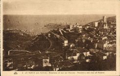 VINTAGE POSTCARD La Turbie Panorama And Sight On Monaco