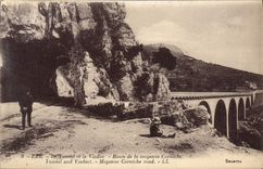 CPA Eze Tunnel Et Le Viadue Route De La Moyenne Corniche