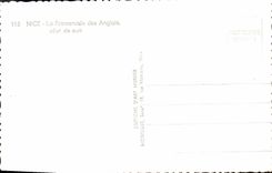 POSTAL MODERNA Niza la caminata del efecto inglés de la noche