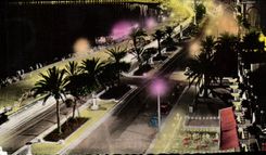 VINTAGE POSTCARD Nice Walk of the English Effect of the night